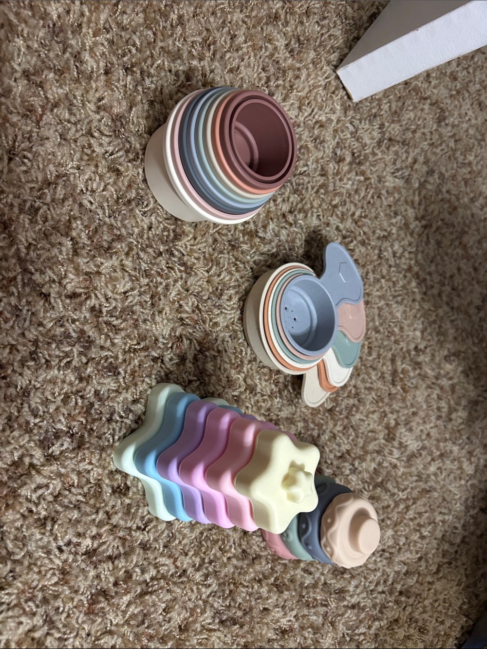 soft silicone stacking and nesting toys